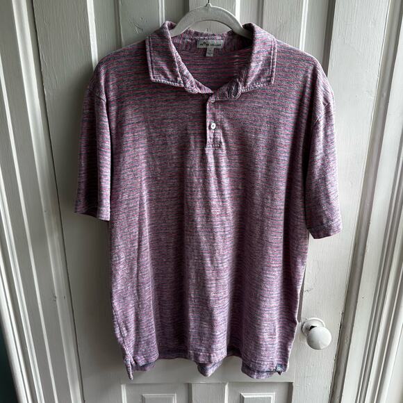 Peter Millar Seaside Pungo Striped Slub Polo Shirt - Picture 2 of 9